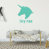 Unicorn Wall Decal Silhouette - Personalized For Girl's Bedroom, Playroom or Bathroom - Children's Room Decorations