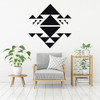 Unique Wall Art Vinyl Decals - Geometric Triangle Themed Mural for Living Room, Bedroom, Office