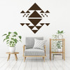 Unique Wall Art Vinyl Decals - Geometric Triangle Themed Mural for Living Room, Bedroom, Office