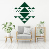 Unique Wall Art Vinyl Decals - Geometric Triangle Themed Mural for Living Room, Bedroom, Office