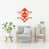 Unique Wall Art Vinyl Decals - Geometric Triangle Themed Mural for Living Room, Bedroom, Office