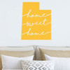 Utah Wall Decor - Home Sweet Home - State Decal Silhouette Vinyl Art for Home Decor, Living Room or Family Room Decoration