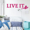 Volleyball Wall Decal - Live It - Vinyl Decor For Girl's Bedroom or Playroom - Sports Decorations