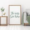 Wall Decals for Living Room - "Excuse the Mess" Vinyl Lettering - Available in Black, White, Pink, Blue, 25 Bright Colors