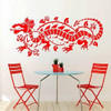 Wall Sticker Chinese Sticker Dragon, Asian Symbol of Power and Excellence