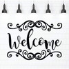 Welcome Vinyl Decal - Removable Sticker for Living Room Decor, Home Decoration or Entryway