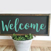 Welcome Wall Decal - Living Room Decor - Vinyl Sticker Home Decoration for Door Sign, Bedroom or DIY Projects