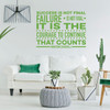 Winston Churchill Quote - Inspirational Wall Decal - Success Is not Final - Vinyl Art for Home, Bedroom or Living Room Decor