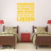 Winston Churchill Wall Quotes, Vinyl Decal Inspirational Saying "Courage Is What It Takes"