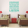 Winston Churchill Wall Quotes, Vinyl Decal Inspirational Saying "Courage Is What It Takes"