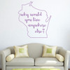Wisconsin Wall Decal - Why Would You Live Anywhere Else - State Vinyl Art Silhouette for Home Decor, Living Room or Family Room Decoration