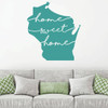 Wisconsin Wall Decor - Home Sweet Home - State Silhouette Vinyl Sticker Art for Home Decor, Living Room or Family Room Decoration