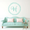 Wreath Wall Decal - Personalized Vinyl Sticker Decoration for Living Room, Bedroom or Home Decor