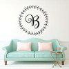 Wreath Wall Decal - Personalized Vinyl Sticker Decoration for Living Room, Bedroom or Home Decor