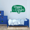 'Happy Camper' Vinyl Decal - Outdoor and Nature Themed Wall Sticker for Cabins, Cottages, Summer Camps, Home D'cor ' Camper Silhouette