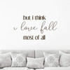 'I Love Fall' - Autumn Wall Decal - Vinyl Decor for Living Room, Family Room or Home Decoration