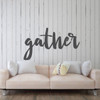 "Gather" Sign Wall Art Decal - Cursive Large Living Room Wall D'cor Sticker - Family and Friends Themed Home Wall Decoration - Perfect for Living Room, Loft, Bedroom, Front Room