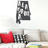 Alabama Wall Decal - State Silhouette Vinyl Art for Home Decor, Living Room or Family Room Decoration