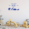 Animal Themed Wall Decal - Love Them Let Them Be Wild - Vinyl Decor for Baby's Nursery, Bedroom Kids Room, Playroom or Classroom ' Silhouette of Lion, Hippo, Elephant and Giraffe