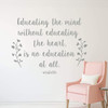 Aristotle Educational Quote Wall Decal