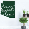 Arizona Wall Decal - Home Sweet Home - State Silhouette Vinyl Art for Home Decor, Living Room or Family Room Decoration