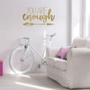 Arrow Wall Decal Decor- You Are Enough- Vinyl Sticker Decorations for Girl's Bedroom, Playroom or Study Area
