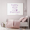Audrey Hepburn Quote Decal - Happy Girls Are The Prettiest - Inspirational Vinyl Wall Decoration for Home Decor