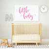 Baby Girl Nursery Decor - Little Lady Decal Design - Vinyl Wall Decoration For Children's Bedroom or Playroom