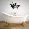 Bath Time Wall Decal for Children's Bathroom Decoration - Removable Vinyl Sticker for Home Decor