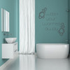 Bathroom Shower and Bathtub Decoration - Vinyl Wall Decals with Bubbles and Lettering