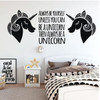 Be A Unicorn Wall Decal - Always Be Yourself - Vinyl Decor For Girl's Bedroom, Playroom or Bathroom - Kids Home Decorations