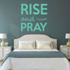 Bible Scripture Wall Decal - Luke 22:46 - Rise and Pray - Vinyl Scripture Wall Art, Christian Home Decor for the Master Bedroom, Children's Room, and Bathroom Wall Decor