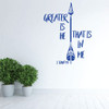 Bible Verse Wall Decal - Greater Is He - Christian Vinyl Scripture and Religious Home Decor or Church Decoration