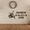 Biker Grandpa Gifts - "An Old Biker and The Ride Of His Life" With Motorcycle Image -Vinyl Decal Home Decor
