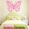 Butterfly Wall Decor - Stain Glass Butterfly Decal - Vinyl Art Decor for Home. Bedroom, Playroom or Study Area.