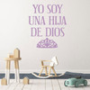 Calcomanias Para Ni'as - Spanish Religious Wall Decal for Girls - Soy Un Hija De Dios - Christian Home Decor Gift