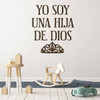 Calcomanias Para Ni'as - Spanish Religious Wall Decal for Girls - Soy Un Hija De Dios - Christian Home Decor Gift