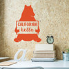 California Bear Wall Decal - Cute Hello Sign - Vinyl Art Sticker for Home Decor, Bedroom for Living Room, Bedroom, Classroom or Study Area