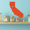 California State Decal with Heart - Vinyl Art Decor for Home, Bedroom or Living Room Decoration