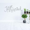Car Window Decal Wedding Gift - Just Married - Removable Vinyl Sticker Art Decoration for Living Room, Bedroom or Home Decor