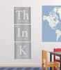 Chemistry Wall Decal - Think - Vertical Periodic Table Decoration - Removable Vinyl Decor For Classroom, Child's or Adult's Bedroom, Playroom or Study Area