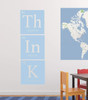 Chemistry Wall Decal - Think - Vertical Periodic Table Decoration - Removable Vinyl Decor For Classroom, Child's or Adult's Bedroom, Playroom or Study Area