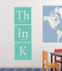 Chemistry Wall Decal - Think - Vertical Periodic Table Decoration - Removable Vinyl Decor For Classroom, Child's or Adult's Bedroom, Playroom or Study Area