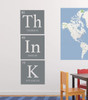 Chemistry Wall Decal - Think - Vertical Periodic Table Decoration - Removable Vinyl Decor For Classroom, Child's or Adult's Bedroom, Playroom or Study Area
