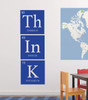 Chemistry Wall Decal - Think - Vertical Periodic Table Decoration - Removable Vinyl Decor For Classroom, Child's or Adult's Bedroom, Playroom or Study Area