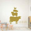 Children Room Decor - Chicken, Pig, Sheep, Cow - E-I-E-I-O - Decoration for Bedroom, Playroom or Nursery Room