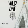 Children Wall Decal - Wild One With Dream Catcher Design - Vinyl Sticker Decoration for Boys or Girl's Bedroom, Playroom or Nursery Decor