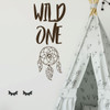 Children Wall Decal - Wild One With Dream Catcher Design - Vinyl Sticker Decoration for Boys or Girl's Bedroom, Playroom or Nursery Decor