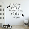 Children's Room Wall Decal - Look At The Stars - Vinyl Decoration For Playroom, Bedroom, Home Or Nursery Decor