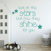 Children's Room Wall Decal - Look At The Stars - Vinyl Decoration For Playroom, Bedroom, Home Or Nursery Decor